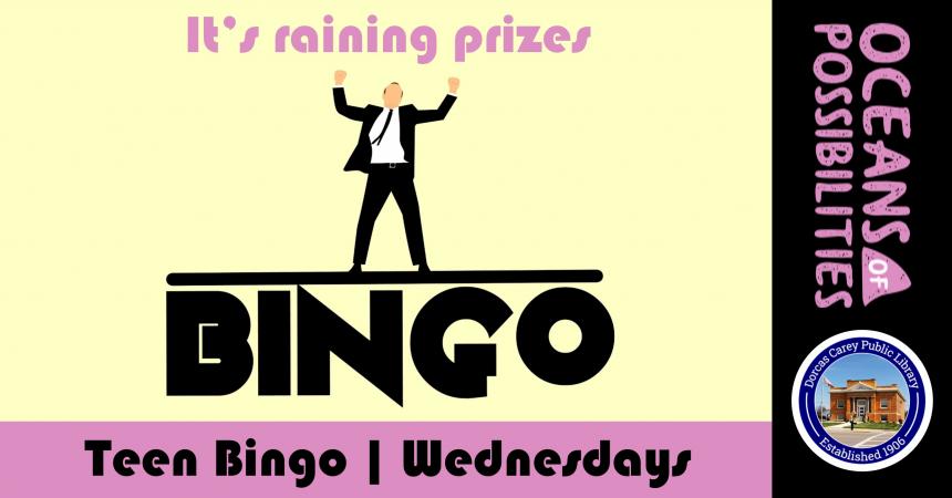 Enjoy the BINGO fun in the Tween/Teen Department.  Playing time will last approximately 30 minutes.  You are always a winner when visiting your library!