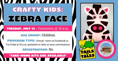 Crafty Kids Zebra Face