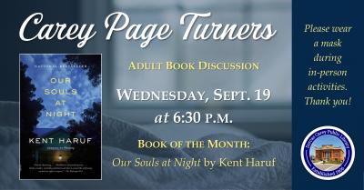 Carey Page Turners Adult Book Discussion image