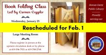 Book Folding Class Rescheduled home slide