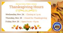 Thanksgiving hours home slide