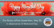 Memorial Day closure notice